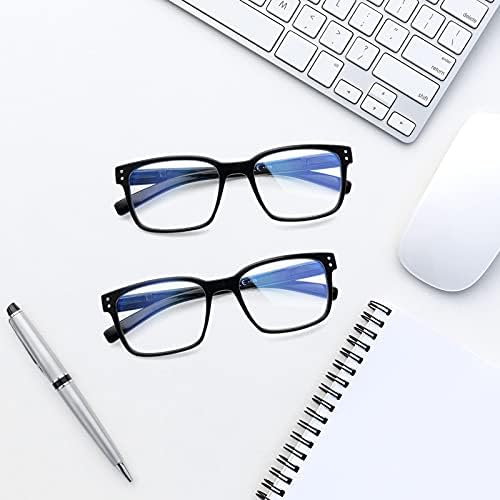 SIGVAN Blue Light Блокер Очила за Четене за Мъже И Жени, Компютърни Очила за четене с Пружинным тръба на шарнирна Връзка, Очила с Квадратни
