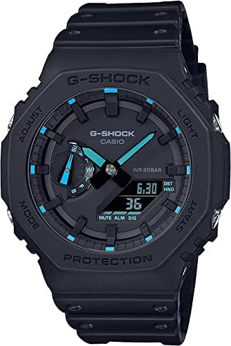 Часовници G-Shock GA2100-1A2 с неонови осветена акцент, Сини