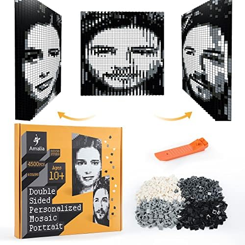 Персонализирани портрет на Портрет Мозайки Двойка Индивидуален Набор от Строителни Тухли Игрален комплект Уникален подарък