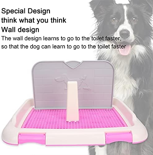 Тоалетна за малки Кученца AOZU, Мрежест Вътрешен Ограда, Тава за Кучешка Пот, Преносим Подвижна с Имитация на Стена за Кучета