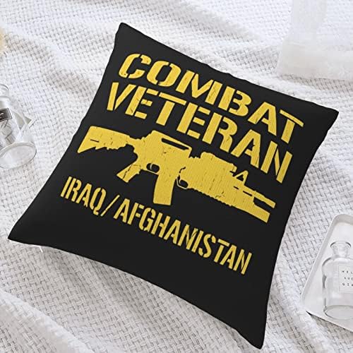 Ветеран на бойни действия КАДЕ в Ирак и Афганистан, Калъфки за възглавници 18x18 Инча, Изкуствени Квадратни Калъфки за възглавници