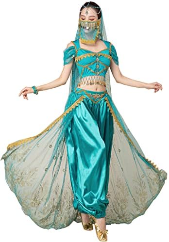 ORIDO / Женски Нов Костюм Принцеса Аладин Жасмин за Танци на Хелоуин, Комплект за Танци, Облекло за парти, 5 теми