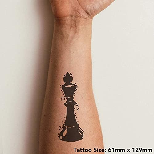 Временни татуировки Azeeda 4 x Шахматна фигура на краля (TO00055952)