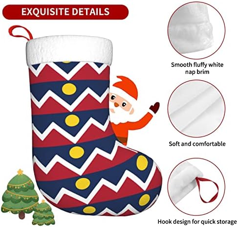 Коледни Чорапи Augenstern Флаг Колорадо, Денвър Хипстерские Двустранни Чорапи За Окачване На Камината
