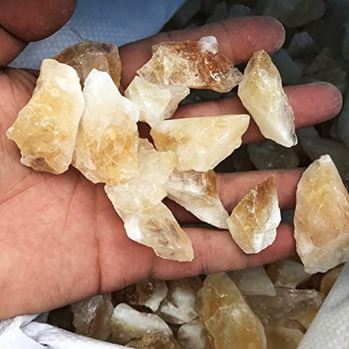 1 lb Насипни естествени Цитриновых Необработени кристали Необработени камъни за Галтовки, Рязане на Зеле, Полиране, Тайна Тел, Лечебни кристали