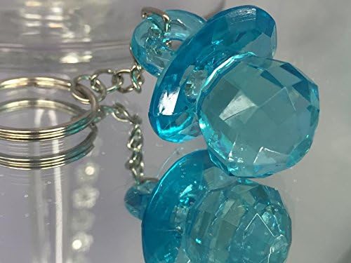 30 Baby Shower Синята Акрил Dummy Ключодържател Полза в Кутията Сувенири за Спомен от Полза