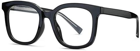 Квадратни Очила за четене RESVIO Големи размери за жените и мъжете, Удобни Ридеры ръчно изработени Пружинном панта, Черни