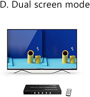 Превключвател/сплитер HDMI 2.0-5-портов превключвател 4K, HDMI, метални ключове, HDMI, 4 в 1, делител на честота с IR дистанционно