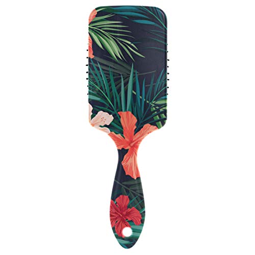 Четка за коса на въздушна възглавница Vipsk, Пластмасови Цветни акварелни Цветя, Зелени Листа, Подходящ за добър масаж и