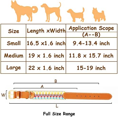 Нашийник за кучета от кожа и мека дантела, 3 модел на избор, всеки чертеж има 3 размера за малка, средна и Голяма кучета (Harris, Large)