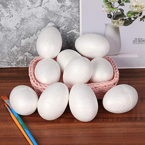 Amosfun Насипни бонбони 20pcs Черупки от Яйца на Пяна Великденски Бели Изделия от Кожи и за рисувани Яйца Великденски Декор с ръцете си Яйце