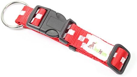 Регулируема Найлонов яка червен цвят, с диагонал на екрана от 14 инча до 18 инча за кучета средни и Големи размери