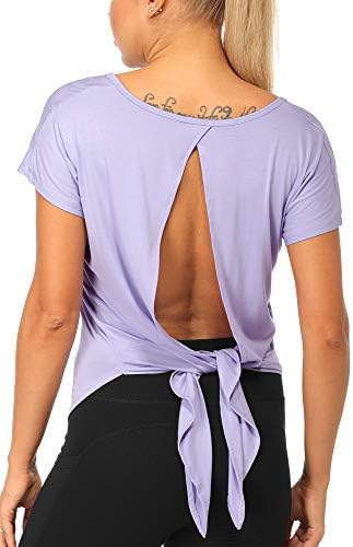 Дамски Спортни блузи icyzone с отворен гръб - Тениски за Практикуване на Спортна Дейност, Тениски за Практикуване на Йога