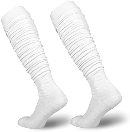 YYXR Футболни Чорапи Нескользящие Удължени Футболни Чорапи Мъжки Бели Футболни Чорапи До Коляното С Ластик За Коса Спортни
