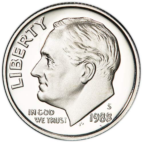 Монетен двор на САЩ, 1988 г. Proof Roosevelt Dime Choice Без лечение
