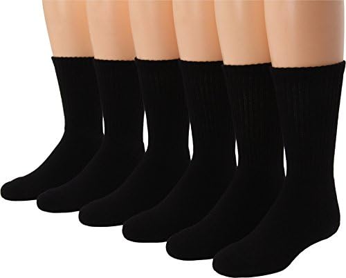 Чорапи Джефрис за момчета Sport Crew с половин възглавница, безшевни, 6 опаковки (За деца / Малки деца / Големите деца / Възрастни)
