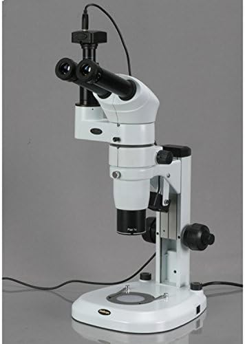 Цифров тринокулярный стереоскопични микроскопи AmScope PM240T-8M с общите основни обектив, окулярами WH10x, увеличение 8X-80X,