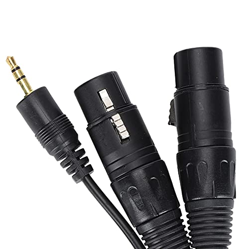 BOTEGRA Двоен XLR женски микрофон на кабел, без текущата звук Дебел, но мек XLR микрофон, кабел Допълнителни детайли на звука Липсата
