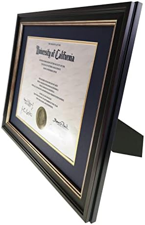 ONURI - Луксозни рамки за дипломи - Класически дизайн за дипломи за завършен колеж, бизнес документи и рамки за сертификати - 2 опаковки (11x14,