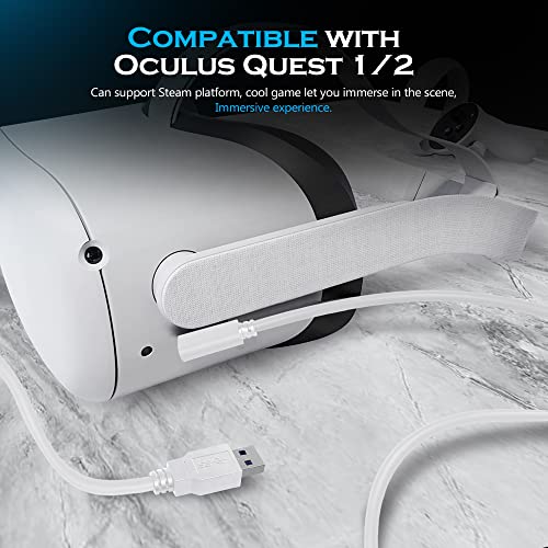16-крак кабел TNE за Oculus Quest 2 и Quest 1 за игри и за зареждане на КОМПЮТЪРА | Високоскоростен пренос на данни и бързо зарядно устройство,