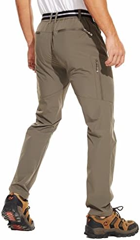 Мъжки Туристически панталони NATUVENIX, бързо съхнещи Пътни Панталони, Мъжки Ластични Работни Панталони, Леки Външни Панталони, Водоустойчив