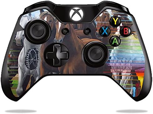 Кожата MightySkins, съвместим с контролера на Microsoft Xbox One или One S - Horse паническо бягство | Защитен, здрав и уникален винил калъф | Лесно се нанася и е оттеглено | Произведено