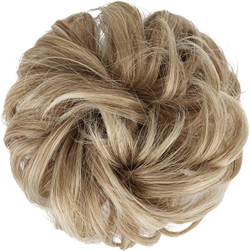 FESHFEN, Шнола за коса във формата на Неочаквани Греда, гумени ленти за коса, Синтетични Вълнообразни изкуствена коса, Удължаване