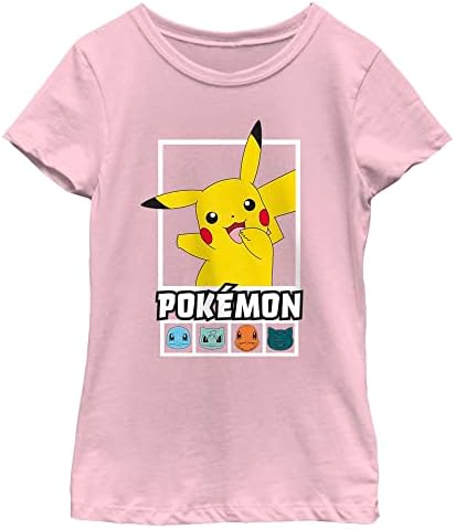 Тениска с къс Ръкав за Момичета Fifth Sun Pokemon Squares Team За момичета