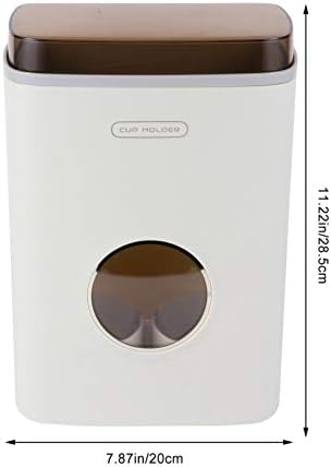 Zerodeko Бяла Чаша Стенен Държач за Хартиени Чашки: Рафтове За съхранение на картонени Чаши за еднократна употреба Самоклеящийся