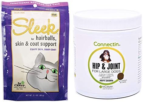 Мека дъвка добавка за котки In Clover Sleek Ежедневно за кожата, козината и космени топки (2,1 грама) и таблетированная