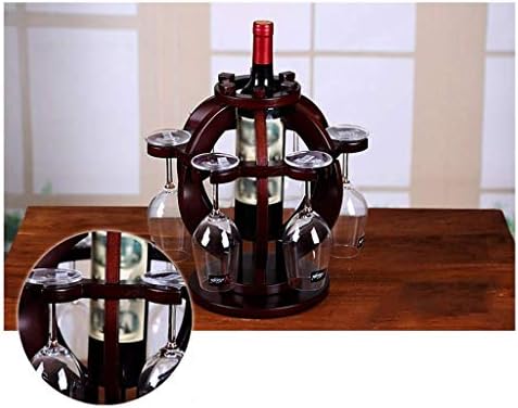 Вино Багажник YGCBL, Фенер Цвят махагон Творческа Обстановка Дървена Стъкло. 32 X 32 X 36 cm