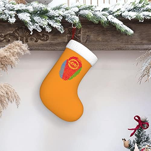 Cutedwarf Еритрея ДНК, Пръстови Отпечатъци Коледен Отглеждане на Коледна Украса Класически 18 Инча(А) А) Камина, Окачен Чорап
