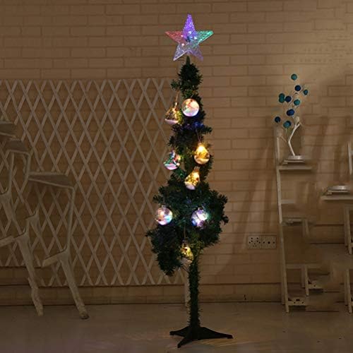 SOLUSTRE 4 бр Коледно Дърво Светлина Пластмасова Кристален Звезда Led Лампа, Украса За парти На Върха на Дървото Размер S