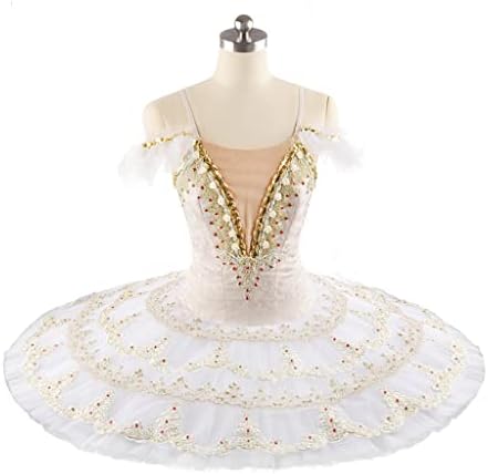 DINGZZ Бежевое Професионални Балетное рокля, костюм на Спящата Красавица, Женско Класическо сценично блинное рокля (Цвят: цвят
