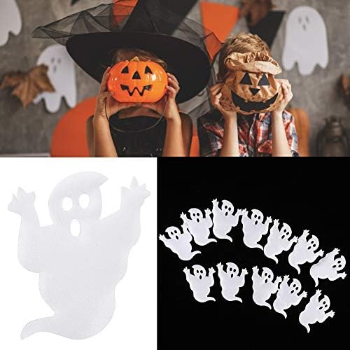 Сладък Външен Знак за Хелоуин Декорация от Духове къща, 30шт Хелоуин Призрак, Halloween Призрак Конфети Бял Нетъкан Празнични Украси за Партита,
