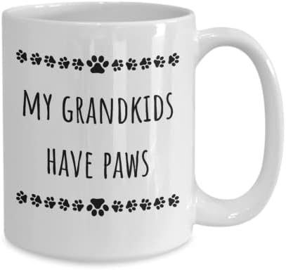 Моите внуци има лапи с Куче, баба, домашни любимци, бабини Лапи, подарък, Лапи, Дедушкин Кожа, Баба Подарък за животни, баби и дядовци, Подарък