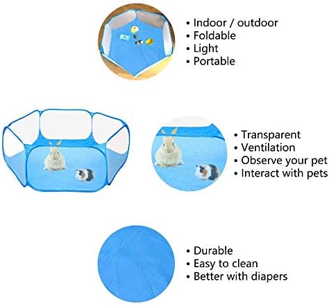 Палатка-Клетка за малки животни C & C, Дишаща и Прозрачен Кошарката за домашни любимци, Открит плувен Ограда за упражнения
