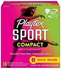 Компактни тампони Playtex Sport с нормална попиваща способност с технология Flex-Fit (опаковка от 6 броя)