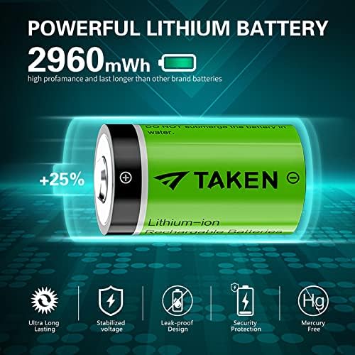 Взето 123 Батерии Литиеви, 8 Опаковки 3,7 В cr123a lithium [МОЖЕ да се зарежда] Батерии Arlo със зарядно устройство за Arlo
