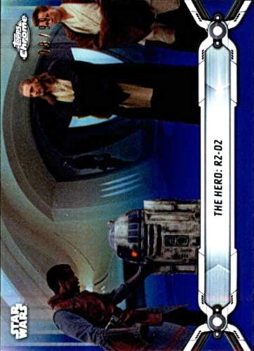 2019 Topps Хром Син Рефрактор Star Wars Legacy 9 Герой: Търговска карта на R2-D2 /99