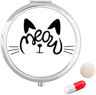 Котка Мяукающая Цитат направи си САМ Дизайн Калъф За Хапчета в Джоба Кутия За Съхранение на Лекарства Контейнер Опаковка