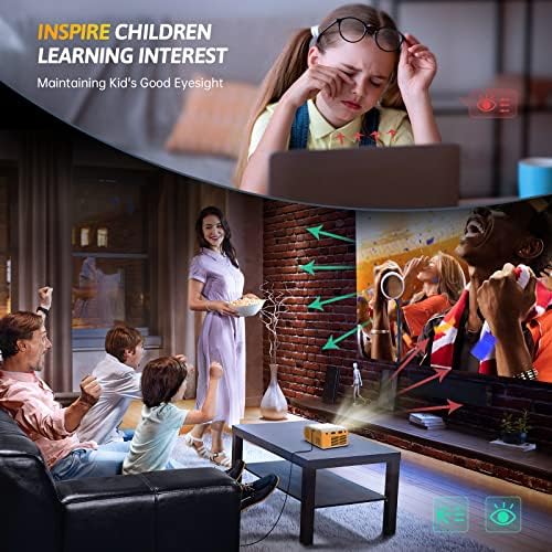 Мини Преносим Проектор, Детски Подаръци за Детска Кинопроектора С поддръжка на HD 1080P, Малък Преносим Шрайбпроектор за използване на открито,