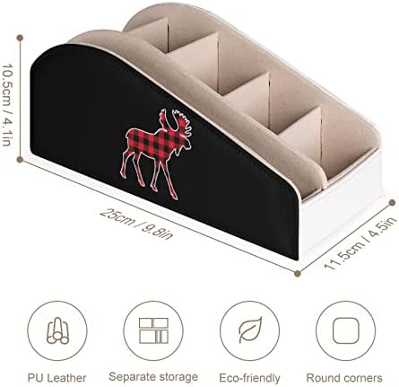 Кутия за Съхранение на Дистанционното управление на Moose Buffalo в Клетка от Изкуствена Кожа, Многофункционален Настолен