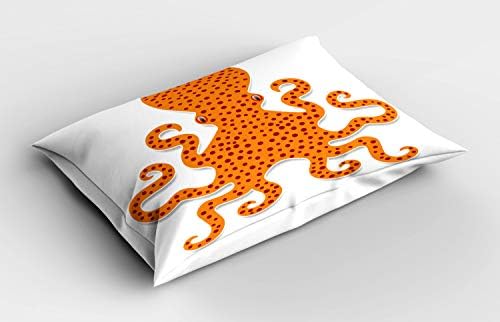 Имитация възглавници Ambesonne Kraken, Забелязан Модел във формата на Октопод ярки цветове за тема на Морското Чудовище, Декоративна