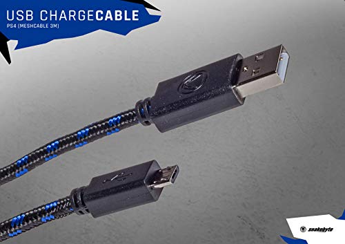 Snakebyte USB зареждане Snakebyte: Кабел - 3 м (9,8 фута) Кабел за зареждане контролери PS4 - PlayStation 4