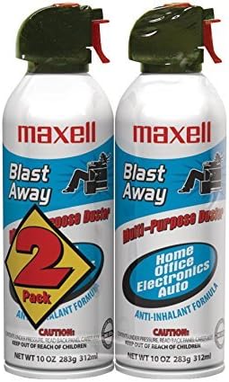 Maxell 190026 Blast Away Консерви въздух 154a Formula, 10 мл, 2 опаковки