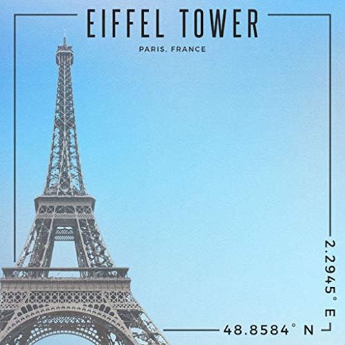 Албум за изрезки Митническо 39990 Айфеловата кула в Париж Франция Координати 12 x 12 Двустранен Хартия за Албуми - 1 Лист