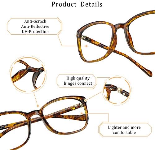 Бифокални Очила за четене LifeArt с кръгли лещи, Блокиране на Синя Светлина, Виртуални очила, Очила за телевизия, за жени