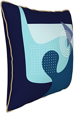 Myshe Комплект от 2 Кадифени Уникални Тъмно Сини Геометрични Абстрактни Декоративни Кв. покрива възглавница за Диван Спалня Автомобил