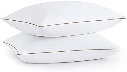 Възглавница Puredown® от гъши пера и пух, Направено в САЩ, Възглавници Premium White Bed Sleeping Дишаща Hotel Collection, 2 опаковки, King